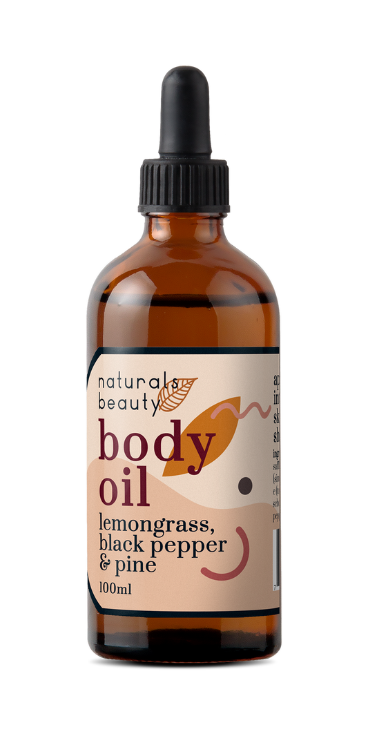 NATURALS BEAUTY - Lemongrass, Black Pepper & Pine Body Oil 100ML